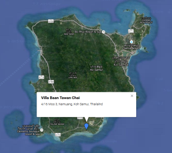 Villa Baan Tawan Chai, Koh Samui Map